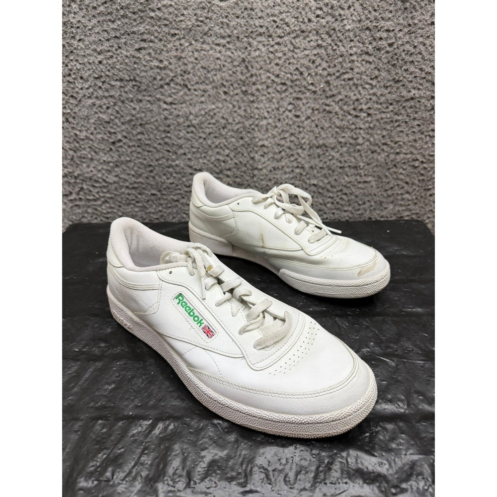 Reebok Club C 85 Low Top Sneakers White Green Mens Size 10.5 US / 44 EU